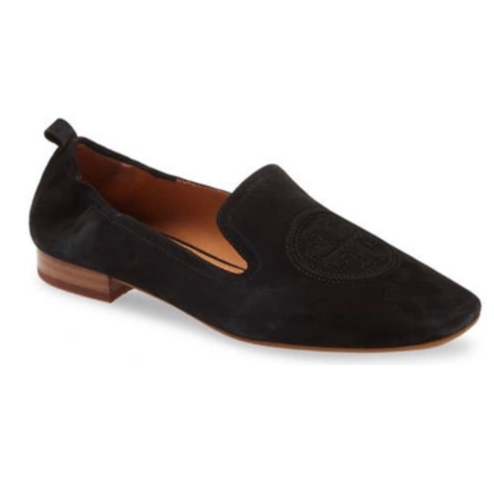 Tory Burch Black Suede Loafers